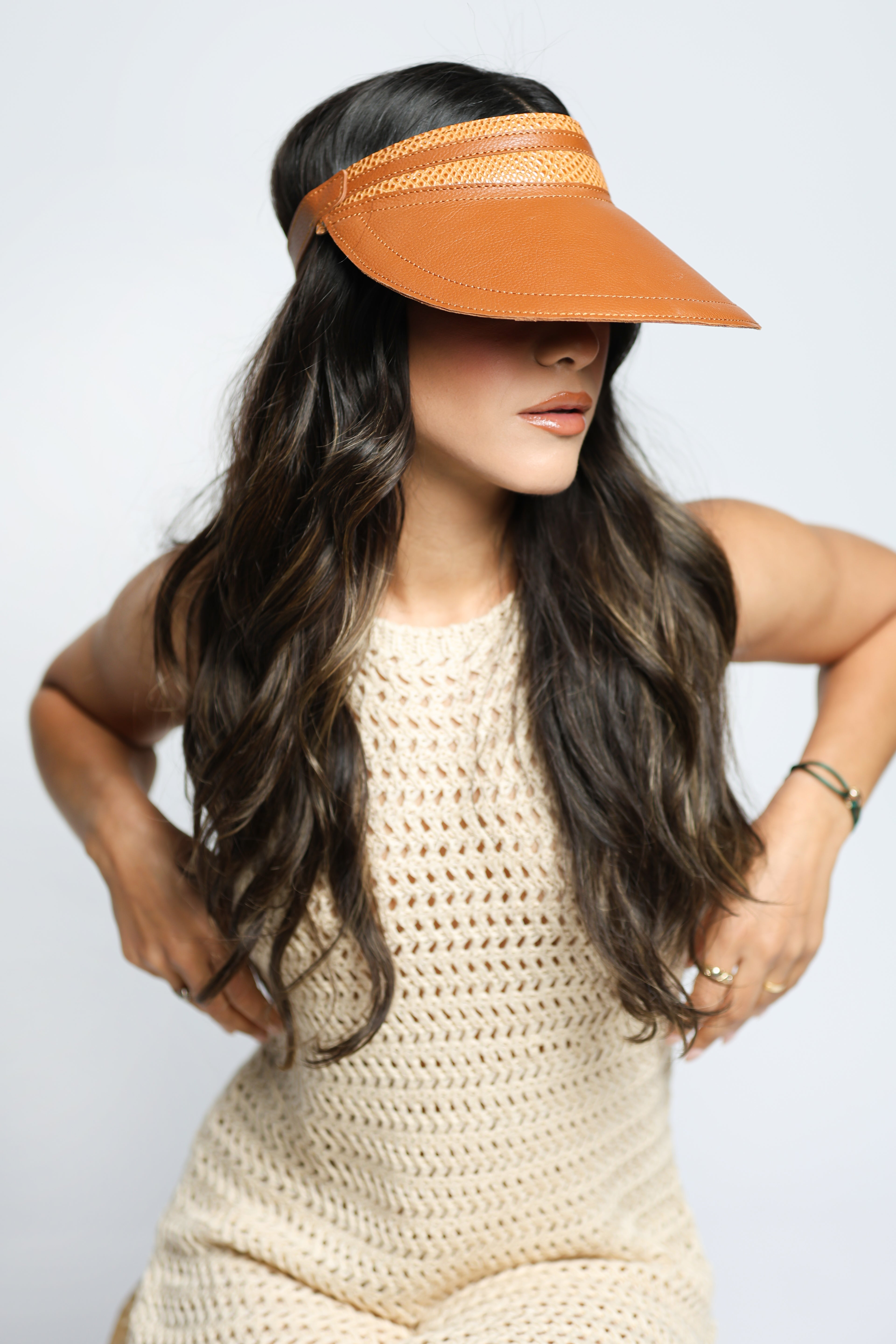 Camel Leather Hat