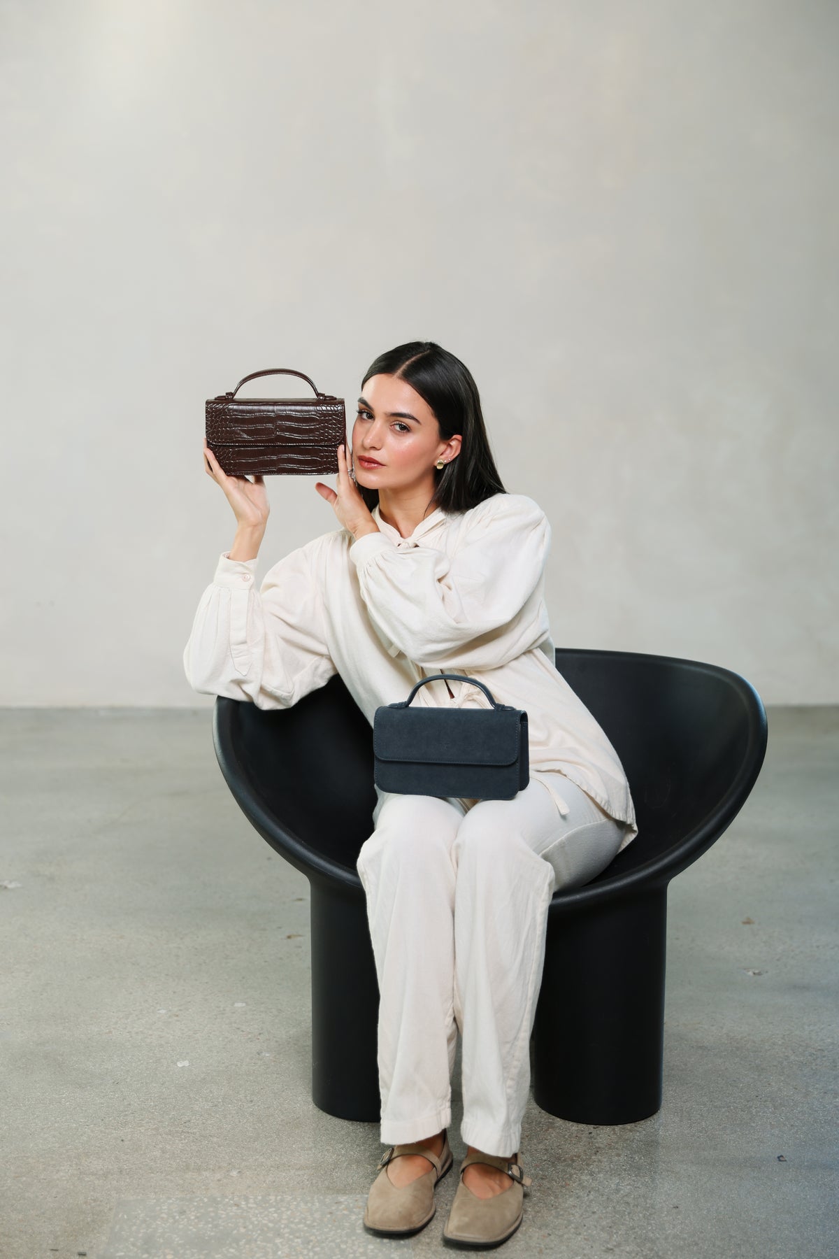 Brown Croc Alba Mini Bag