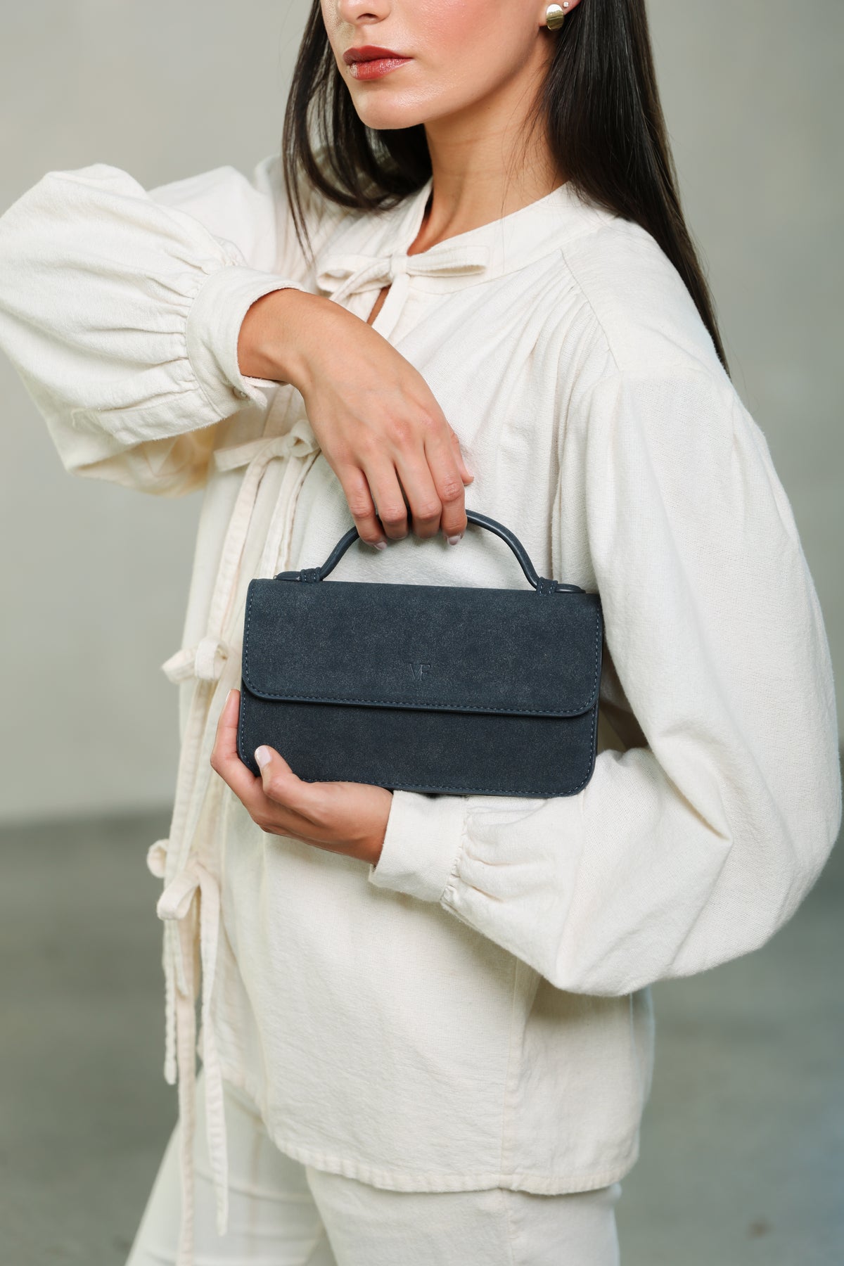 Denim Suede Alba Mini Bag